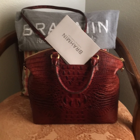 Brahmin Handbags - Final sale New Brahmin Large Duxbury Satchel pecan Melbourne bag